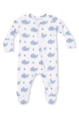 Angel Dear ADS26 2 Way Zipper Footie Bubbly Sailor Whales  Blue