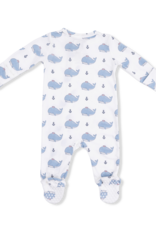 Angel Dear ADS26 2 Way Zipper Footie Bubbly Sailor Whales  Blue
