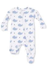 Angel Dear ADS26 2 Way Zipper Footie Bubbly Sailor Whales  Blue