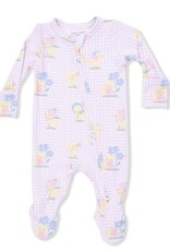 Angel Dear ADS26 2 Way Zipper Footie Vintage Spring Ducklings Pink