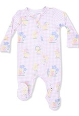 Angel Dear ADS26 2 Way Zipper Footie Vintage Spring Ducklings Pink