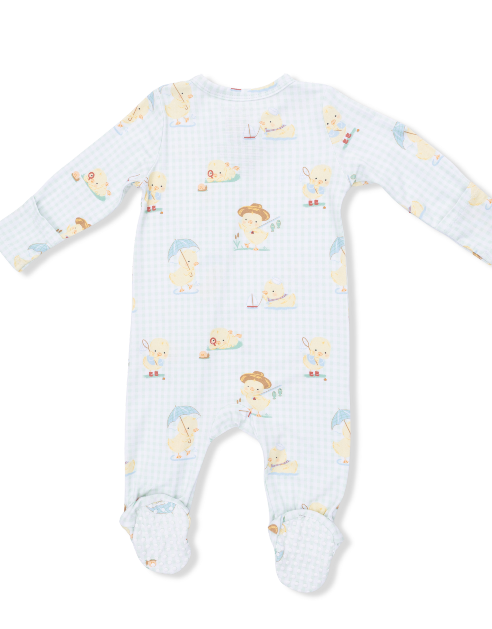 Angel Dear ADS26 2 Way Zipper Footie Vintage Spring Ducklings Green