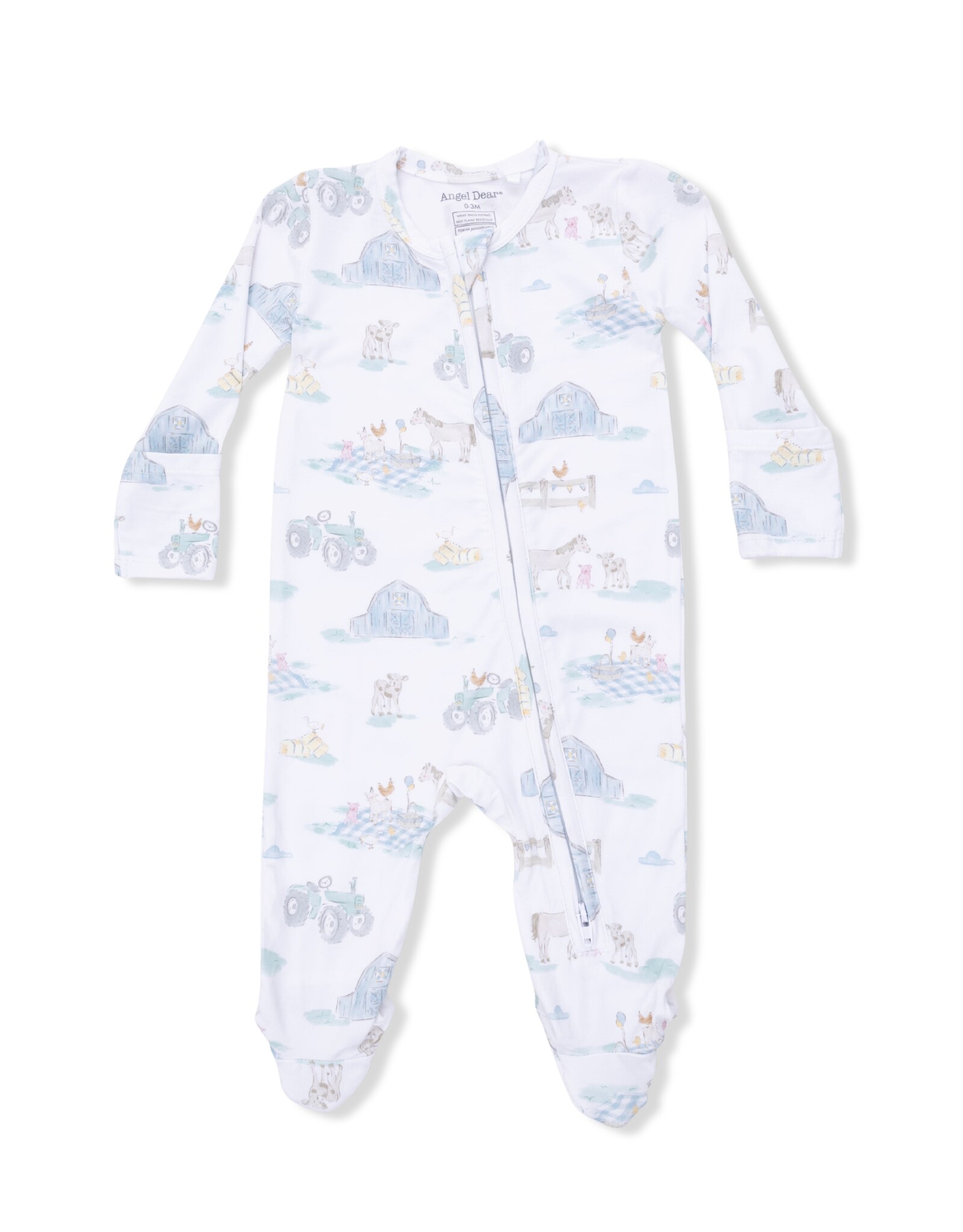 Angel Dear ADS26 2 Way Zipper Footie Farm Animal Party