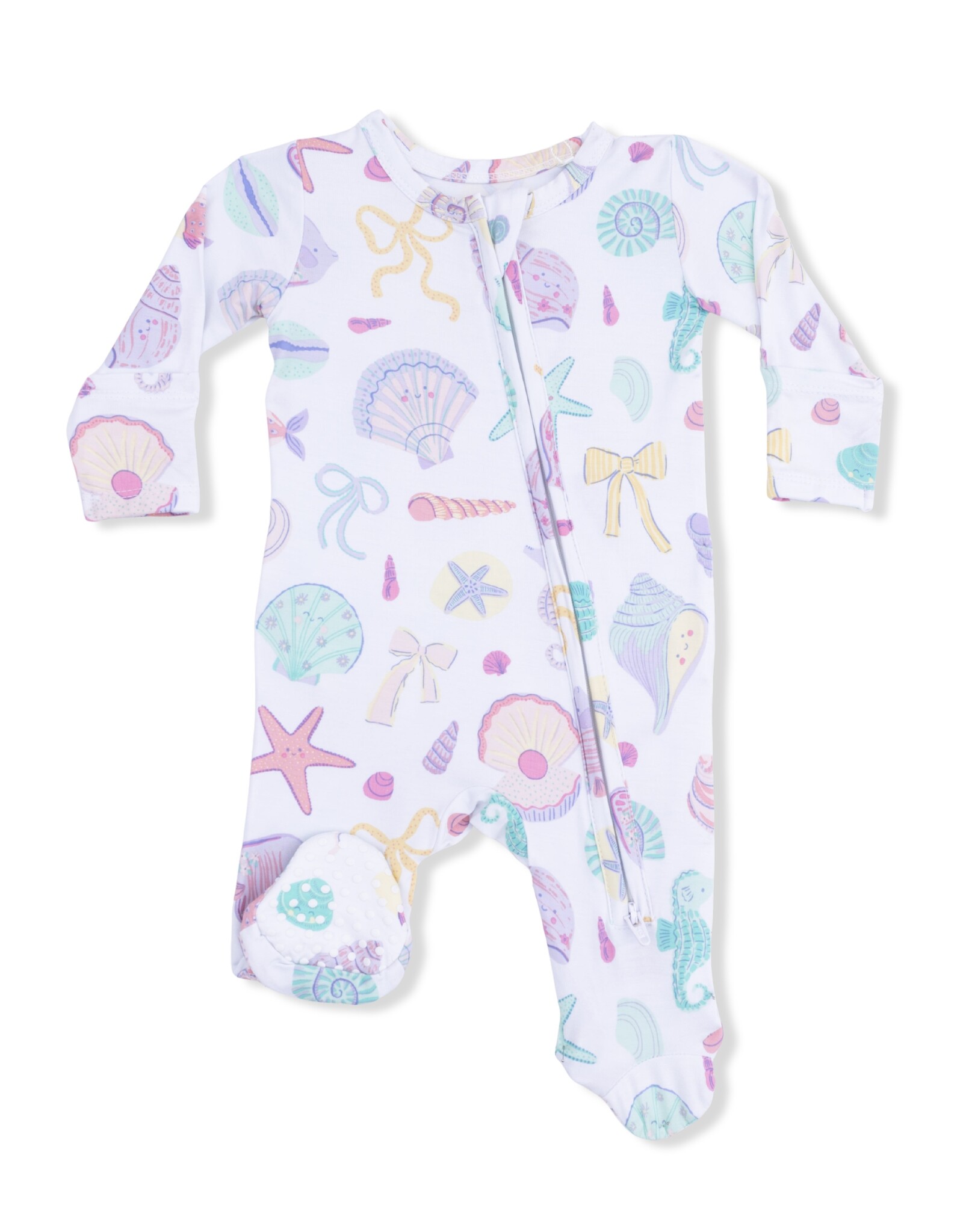 Angel Dear ADS26 2 Way Zipper Ruffle Footie Beach Days