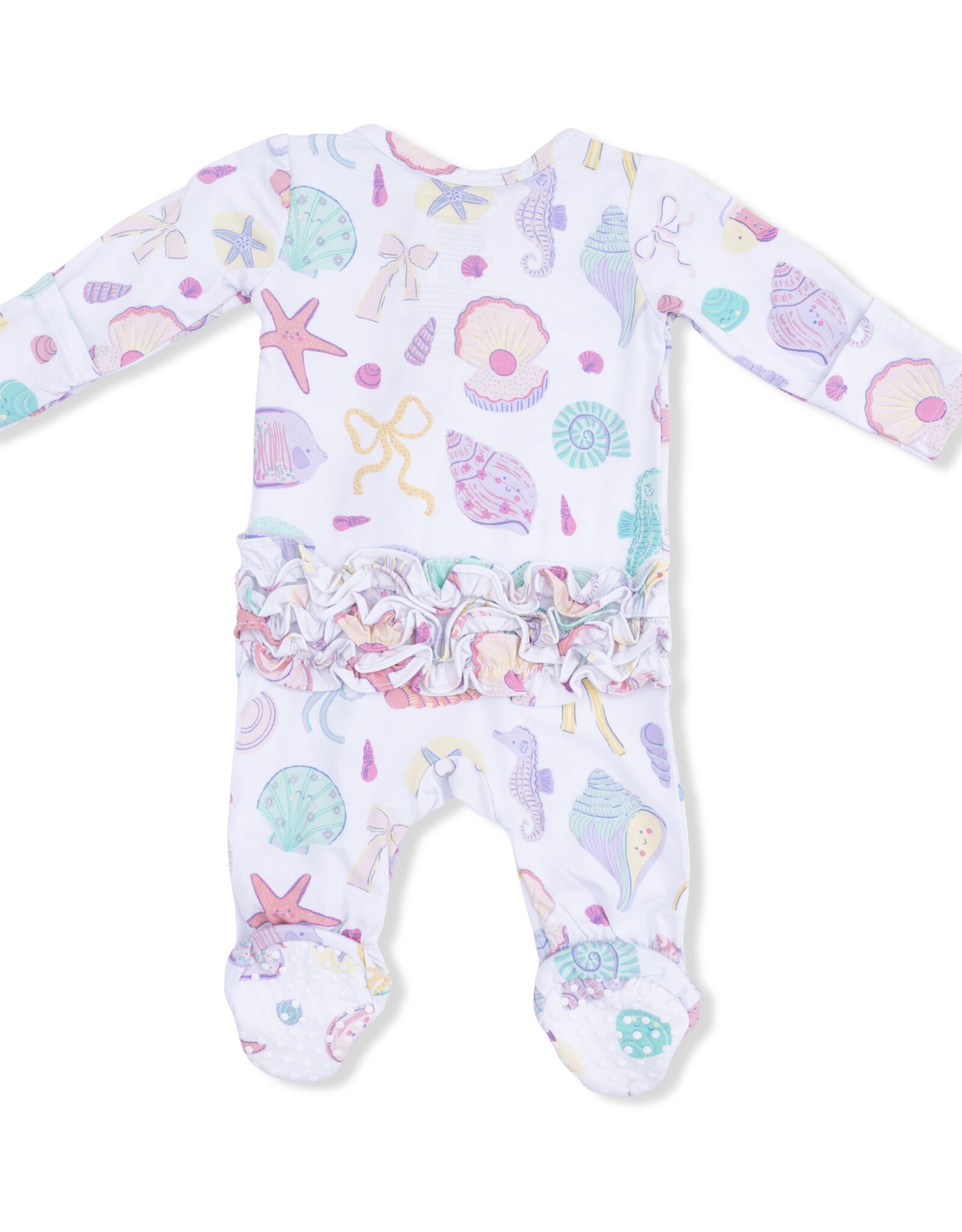 Angel Dear ADS26 2 Way Zipper Ruffle Footie Beach Days