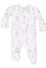 Angel Dear ADS26 2 Way Zipper Ruffle Footie Carousel Bows