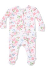 Angel Dear ADS26 2 Way Zipper Ruffle Footie Cute Little Roses