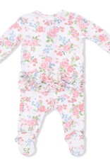Angel Dear ADS26 2 Way Zipper Ruffle Footie Cute Little Roses