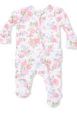 Angel Dear ADS26 2 Way Zipper Ruffle Footie Cute Little Roses
