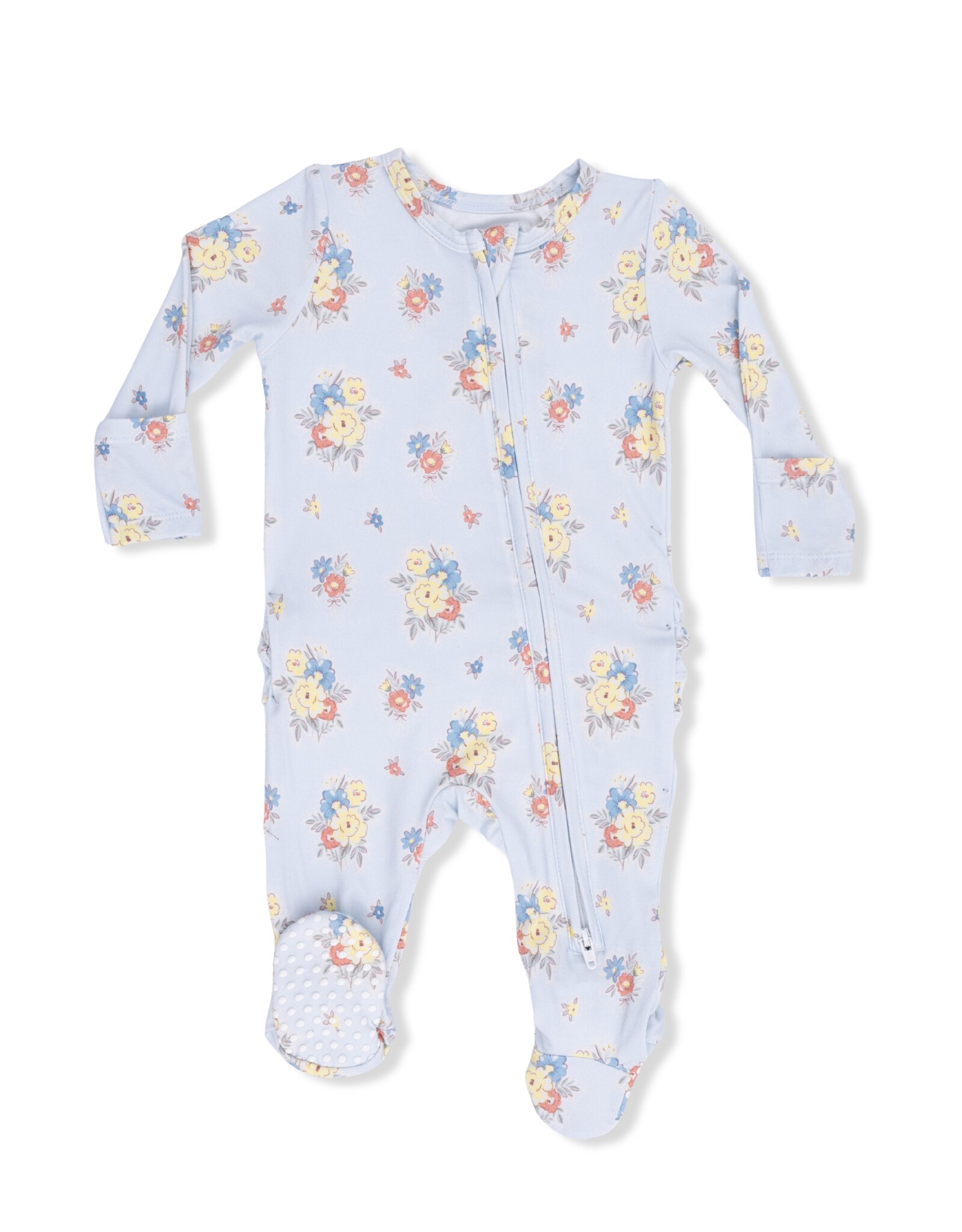 Angel Dear ADS26 2 Way Zipper Ruffle Footie Country Stitch Floral