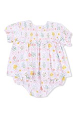 Angel Dear ADS26 Spring Blooms Bow  Trellis Smocked Bubble w/Skirt