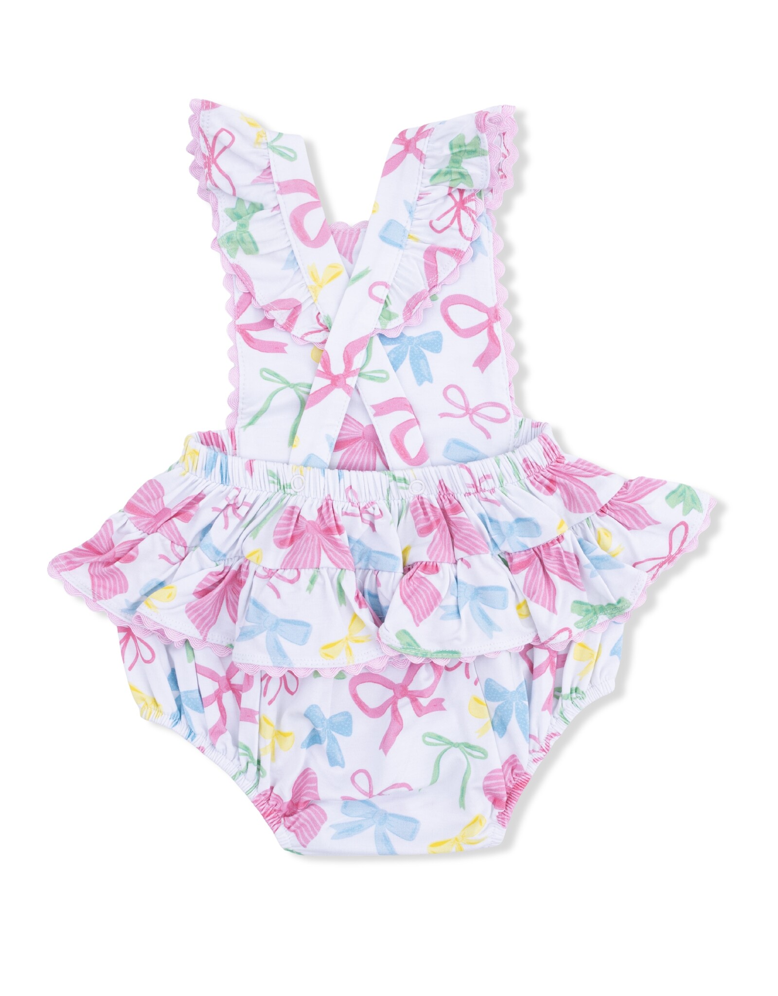 Angel Dear ADS26 Sweet Bows Ric Rac Ruffle Sunsuit