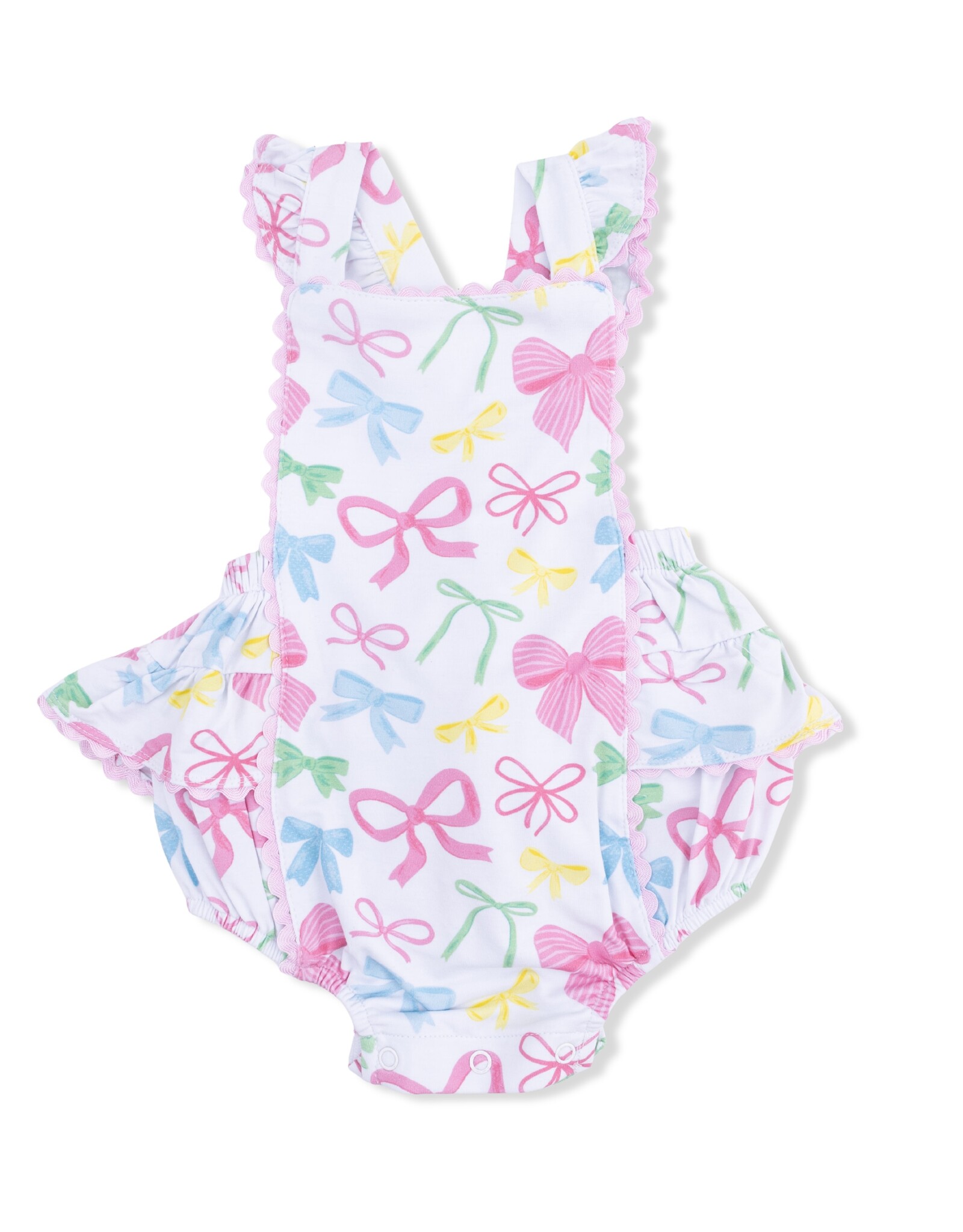 Angel Dear ADS26 Sweet Bows Ric Rac Ruffle Sunsuit