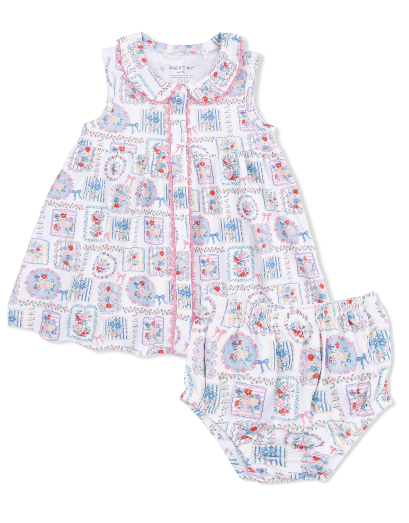 Angel Dear ADS26 Julep's Floral Patchwork Dress/Bloomer