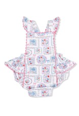 Angel Dear ADS26 Julep's Floral Patchwork Ric Rac Ruffle Sunsuit