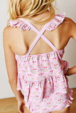 Swoon Baby 2624 2 Pc Tunic Swimsuit Pink Floral