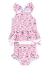 Swoon Baby 2624 2 Pc Tunic Swimsuit Pink Floral