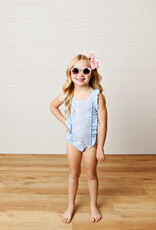 Swoon Baby 2615 1Pc Swimsuit Blue/Pink Floral