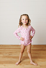 Swoon Baby 2622 L/S Rashguard Swimsuit Pink Floral