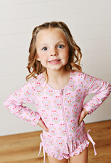 Swoon Baby 2622 L/S Rashguard Swimsuit Pink Floral