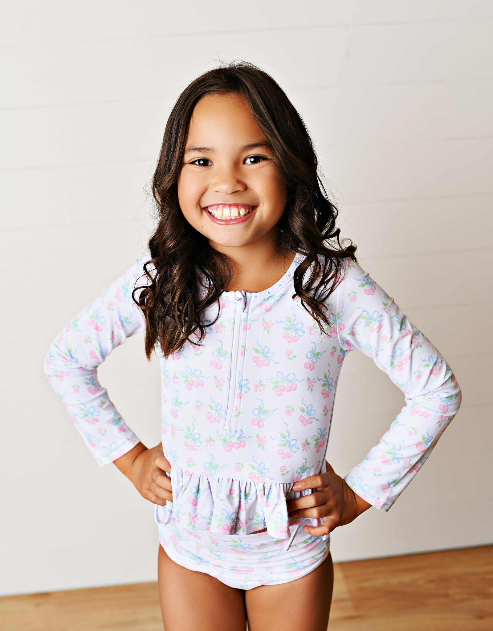 Swoon Baby 2653 L/S Rashguard Swimsuit Cherries