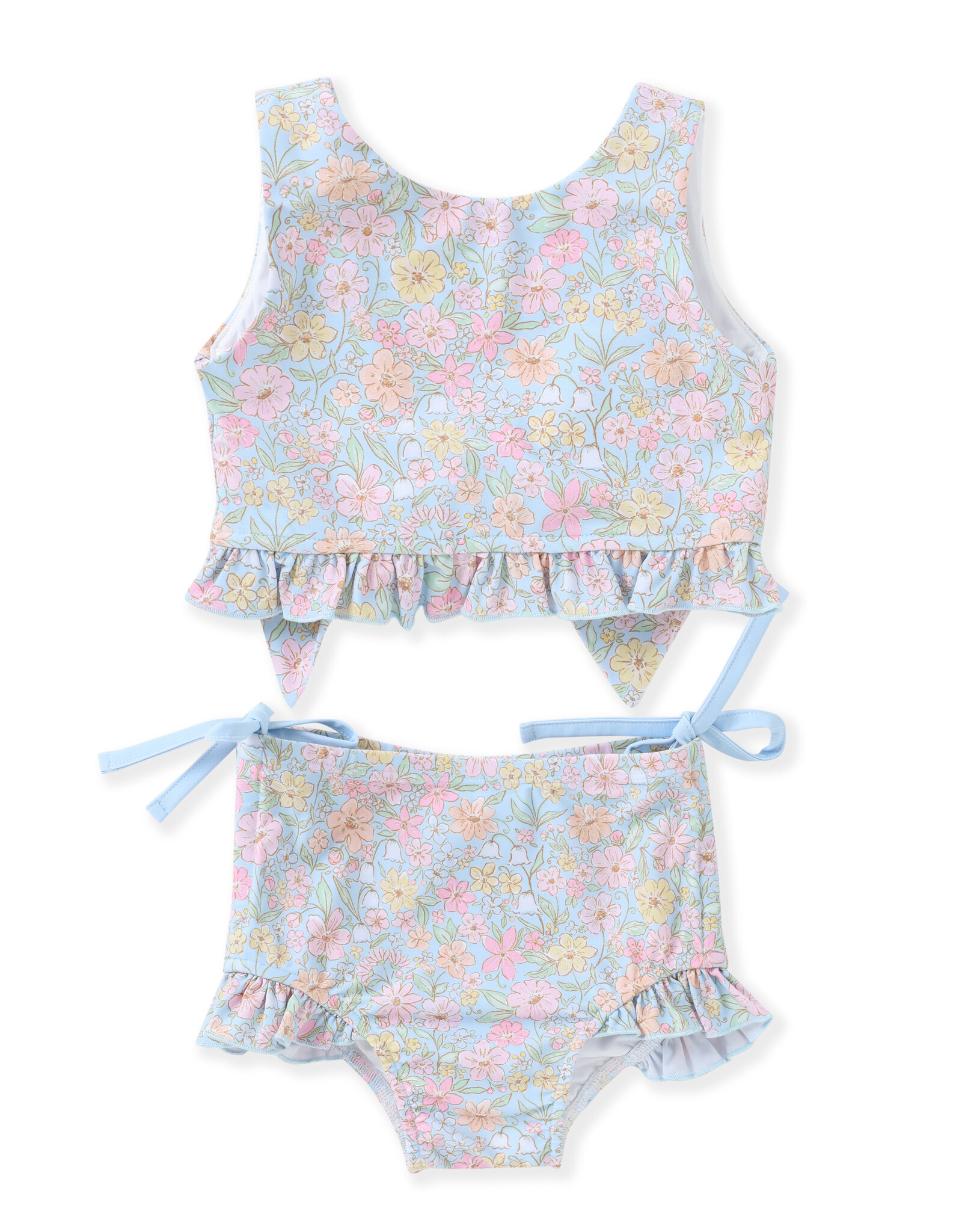 Swoon Baby 2636 2 Pc Swimsuit Blue Floral