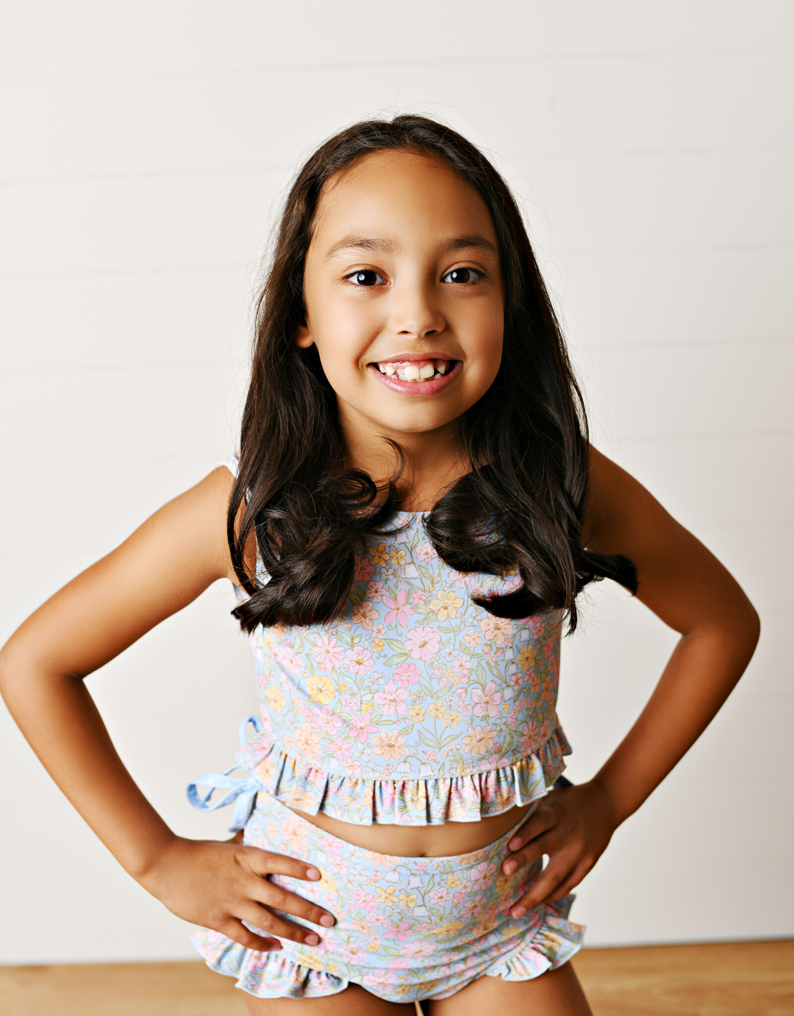 Swoon Baby 2636 2 Pc Swimsuit Blue Floral