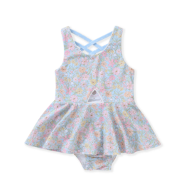 Swoon Baby 1 Pc Swimsuit Blue Floral
