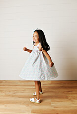 Swoon Baby 2610 Blue/Pink Floral Eyelet Dress