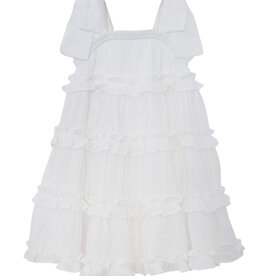 Mabel and Honey Birds of Feather White Dress