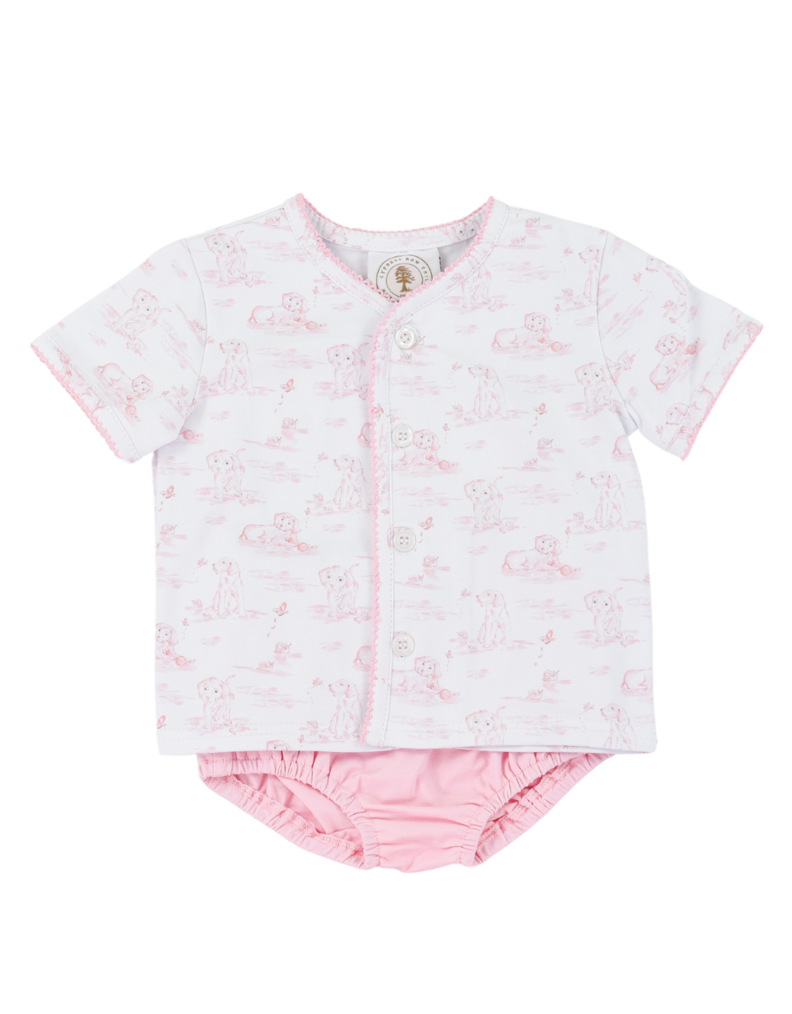 Cypress Row Little Layette Set Snips and Snails PINK