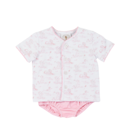 Cypress Row Little Layette Set Snips and Snails PINK