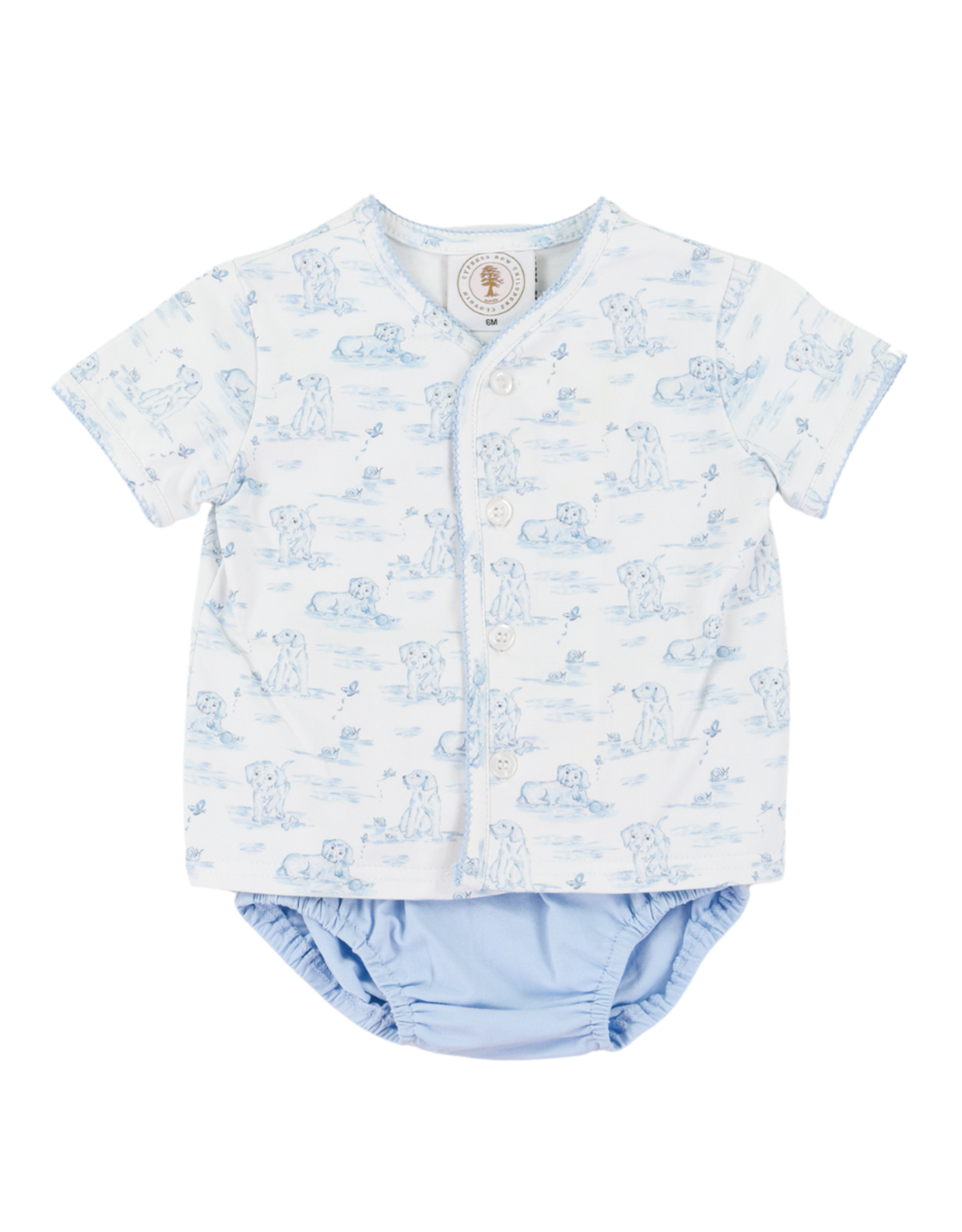 Cypress Row Little Layette Set Snips and Snails BLUE