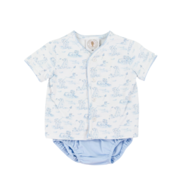 Cypress Row Little Layette Set Snips and Snails BLUE