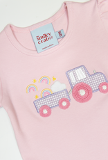 The Smiley Crab S26 Shirt Pink Wagon Cart/Rainbow