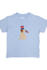 The Smiley Crab S26 SS Shirt Blue Puppy Flag