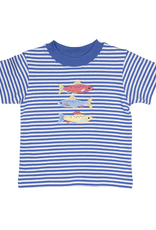The Smiley Crab S26 SS Shirt Blue Stripe Trout