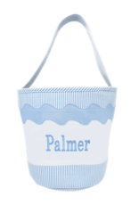 Bits & Bows BB Blue Seersucker Tote