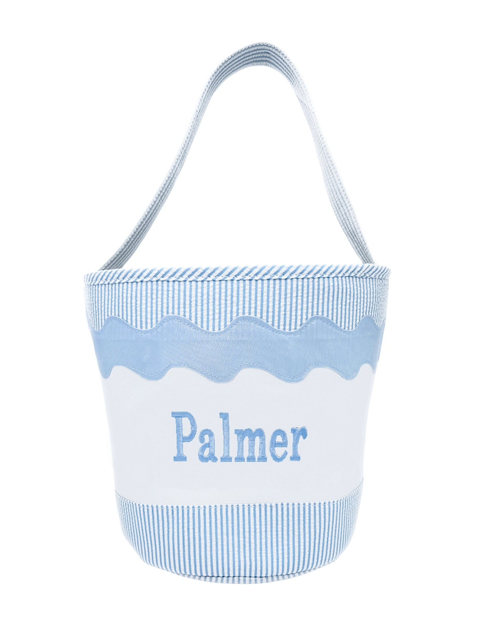 Bits & Bows BB Blue Seersucker Tote