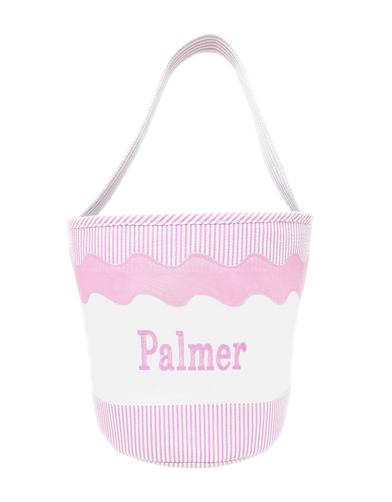 Bits & Bows BB Pink Seersucker Tote