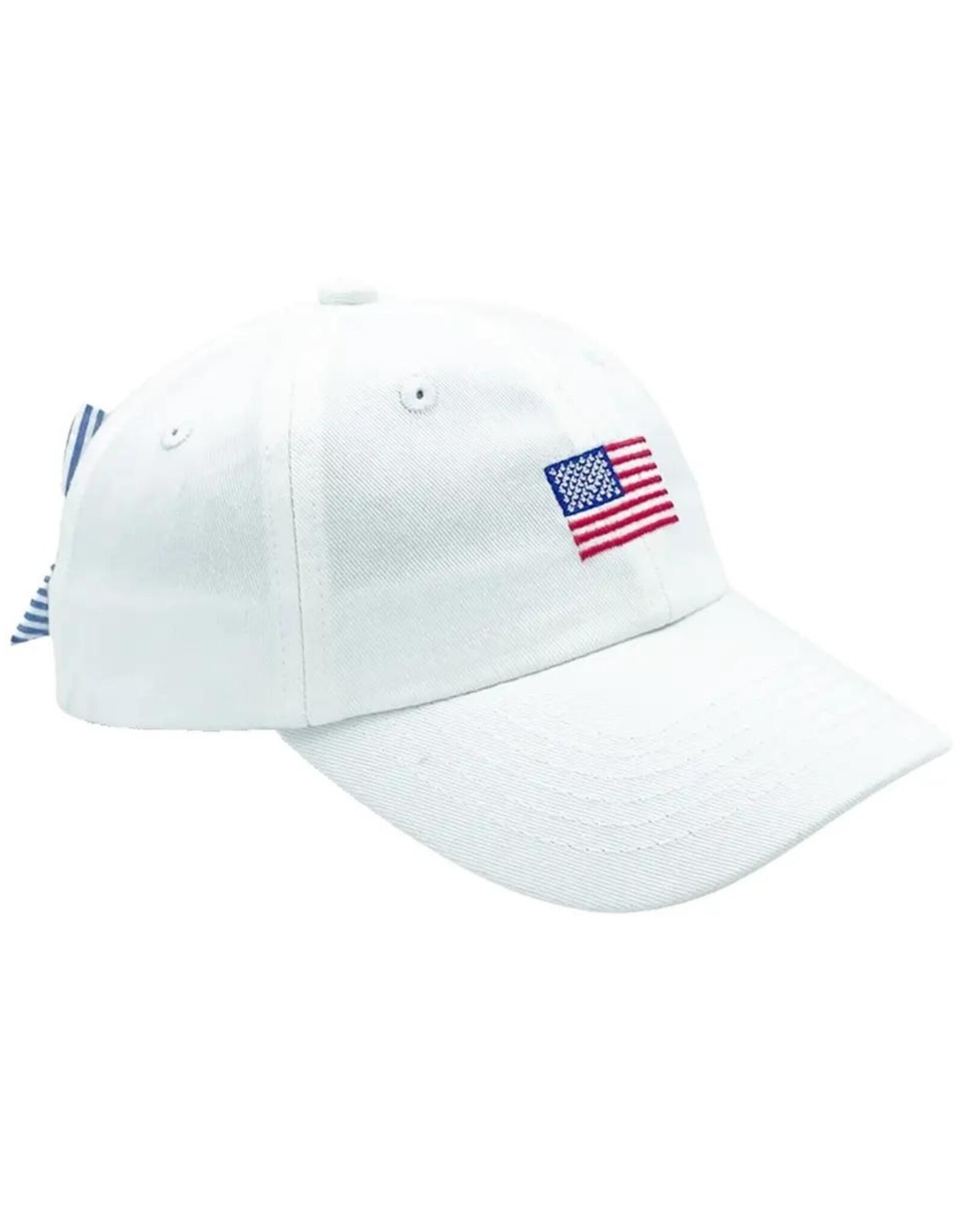 Bits & Bows BB White American Flag Bow Hat