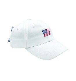 Bits & Bows White American Flag Bow Hat