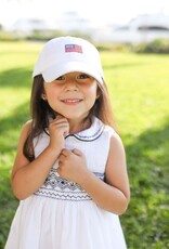 Bits & Bows BB White American Flag Bow Hat