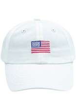 Bits & Bows BB White American Flag Hat