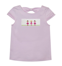 Vive la Fete Pink Ballerina Smocked Shirt