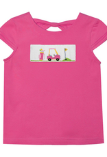 Vive la Fete VFS26 Hot Pink Golf Cart Smocked Shirt