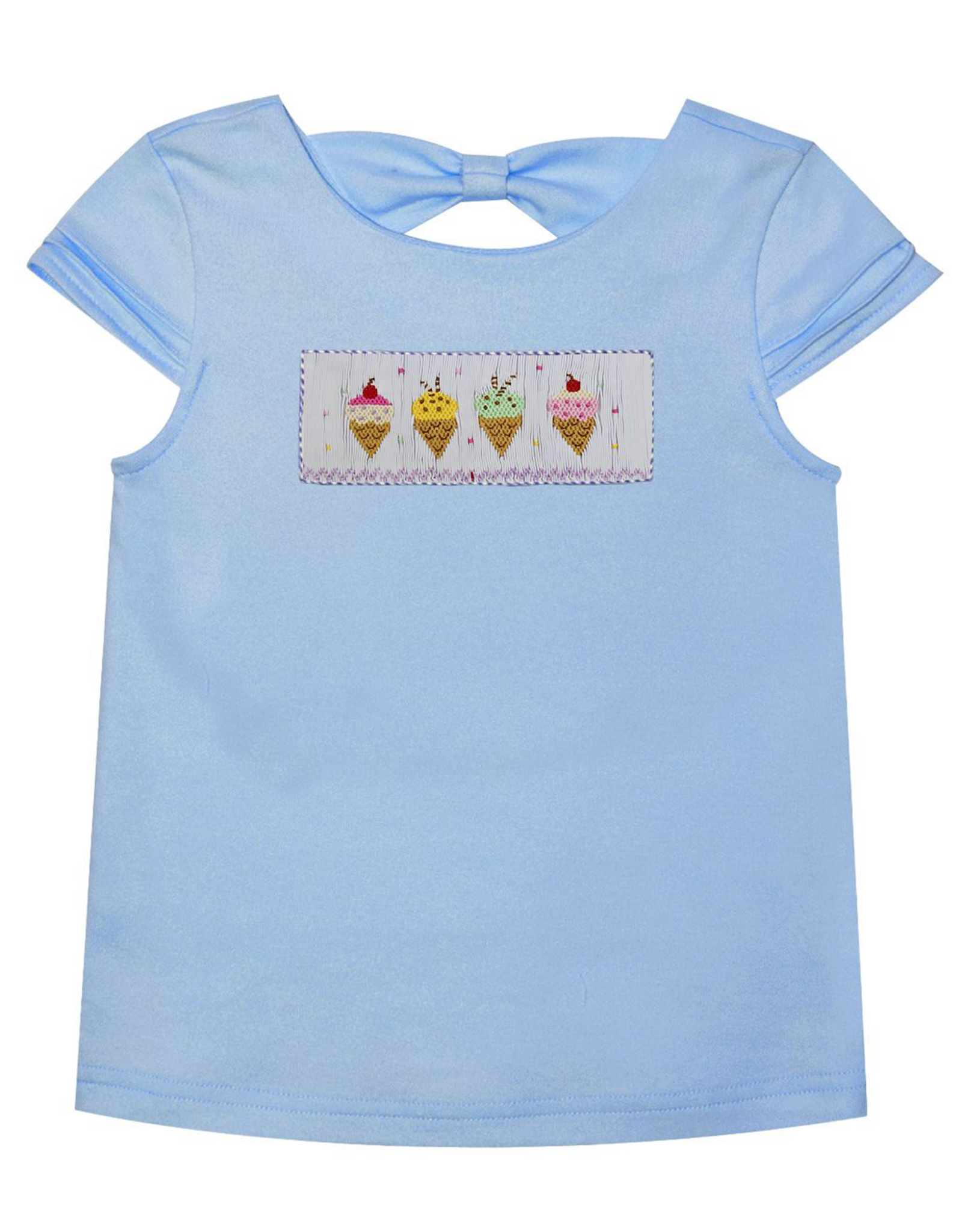 Vive la Fete VFS26 Light Blue Ice Cream Smocked Shirt
