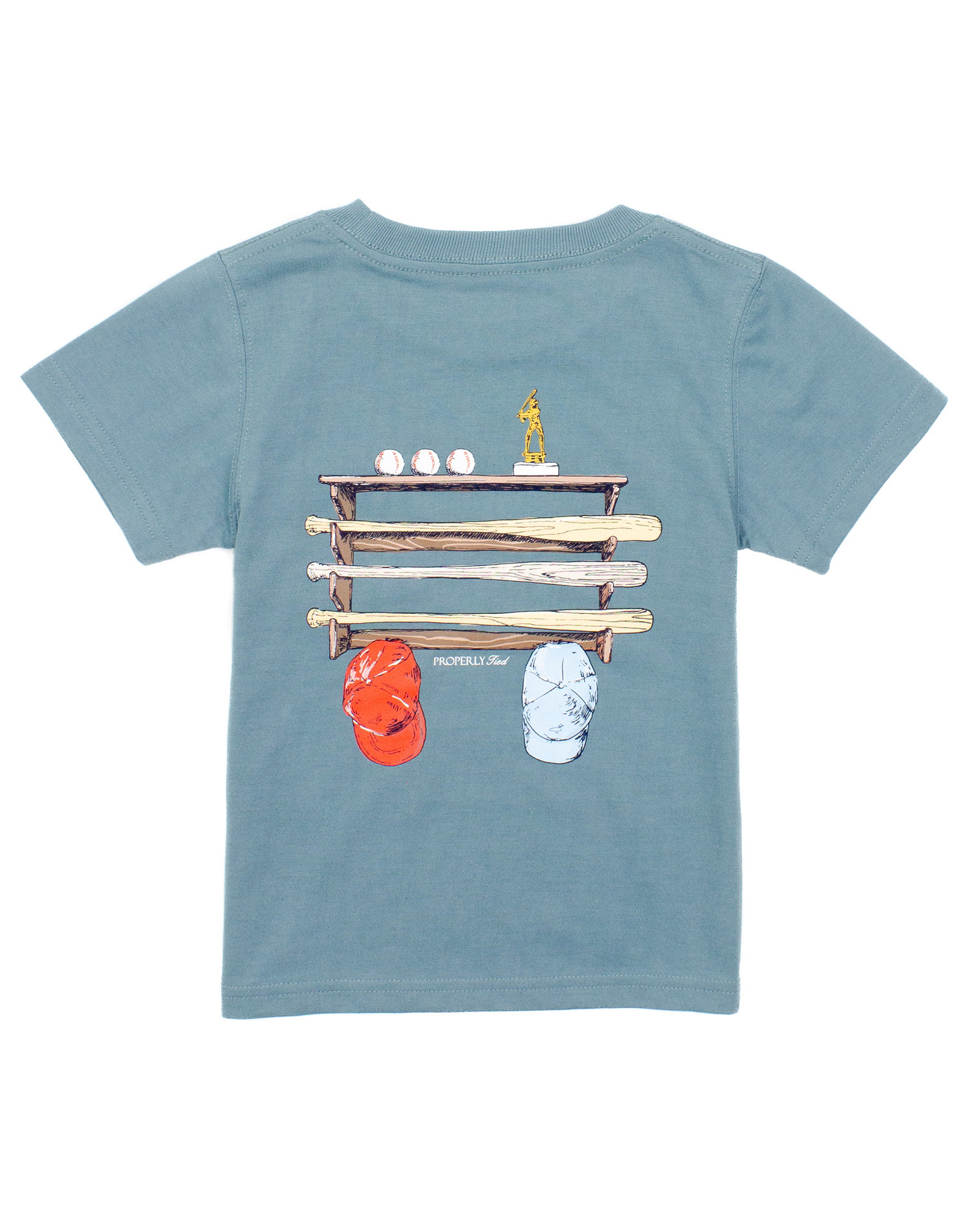 Properly Tied PT26 SS Steel Blue Bat Rack Tee