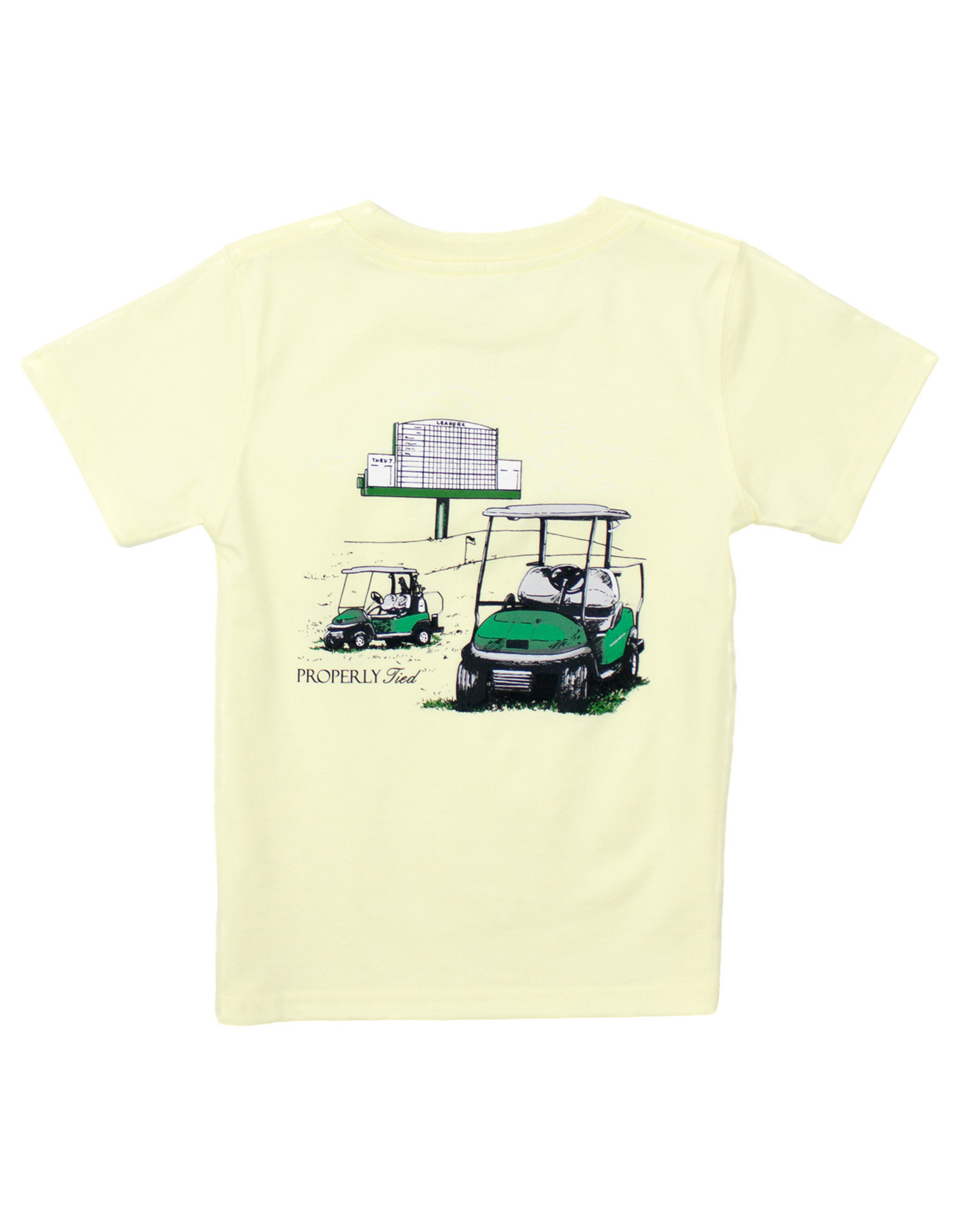 Properly Tied PT26 SS Light Yellow Leaderboard Tee