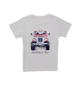 Properly Tied Short Sleeve Ice Grey Rod Runner Tee